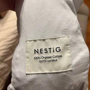 Nestig Organic Cotton White Mini Crib Sheets